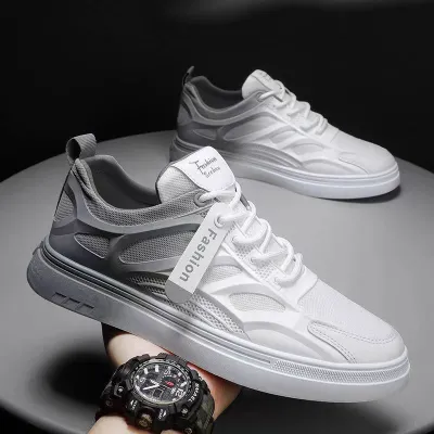 Breathable Sports White Sneakers