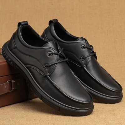 Cowhide Leather Business Men’s Casual Shoes