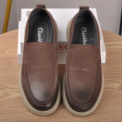 Genuine Leather Shock Absorbing Loafers Shoes