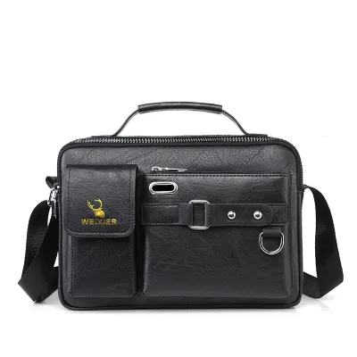 WEIXIER Men's Leather Shoulder Bag