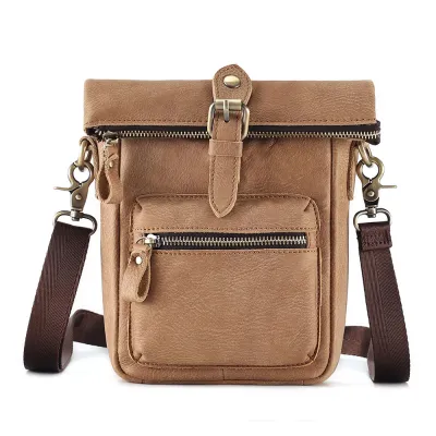 Cowhide Genuine Leather Belt Sports Shoulder Bag