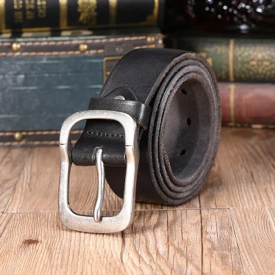 Genuine Leather Retro Pin Buckle Belt