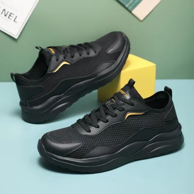 Breathable Anti-Slip Men's Mesh Round-Toe Sneakers