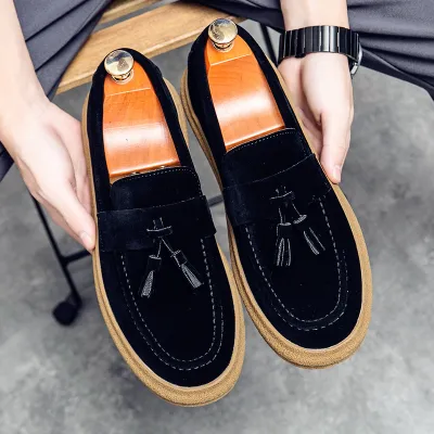 Luxurious Korean Leather Scrub Loafers