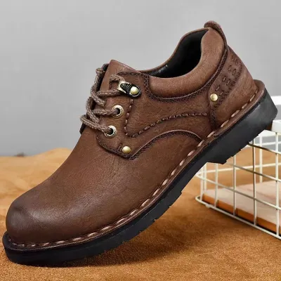 Genuine Leather Men's Tooling Shoes