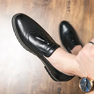 Genuine Leather Trendy British Formal Shoes