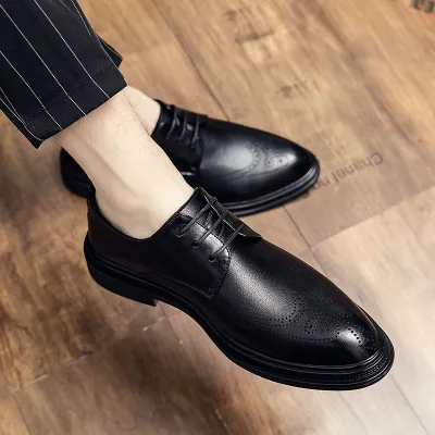 British Men's Soft Sole Leather Business Shoes