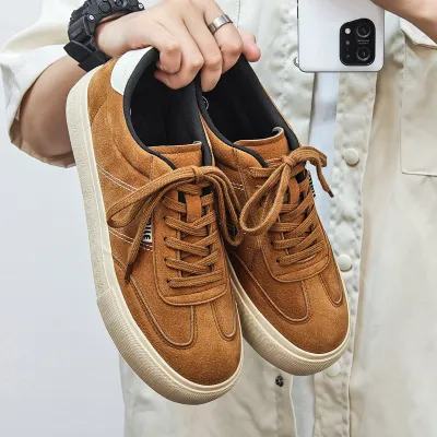 Suede Leather Retro Sneakers For Men