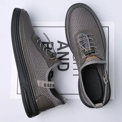 Men's Summer Casual Running Shoes – Breathable Mesh Fly Woven Sports Shoes for Comfort and Performance