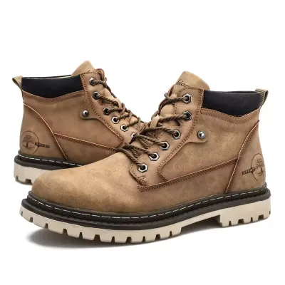 Men's High-Top British Style  Boots