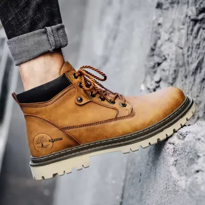 Men's High-Top British Style  Boots