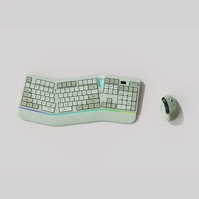 Rechargeable Wireless Mechanical Mouse and Keyboard
