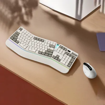 Rechargeable Wireless Mechanical Mouse and Keyboard