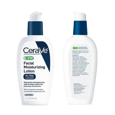 CeraVe PM Ultra Lightweight Facial Moisturizing Lotion 60ml