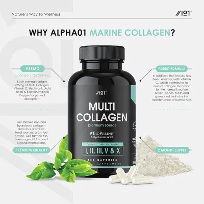 Alpha01 Multi Collagen Complex – 120 Capsules