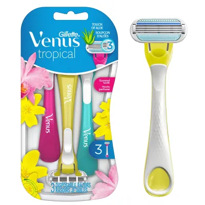 Gillette Venus Tropical Disposable Razor 3 Count