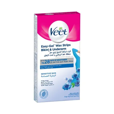 Veet easy gel wax strips bikini and underarms 16Pcs