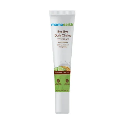 Mamaearth bye bye dark circles eye cream with cucumber & peptides for dark circles 20g