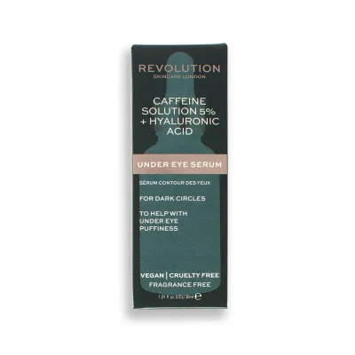 Revolution Skincare Targeted Under Eye Serum – 5% Caffeine + Hyaluronic Acid Serum