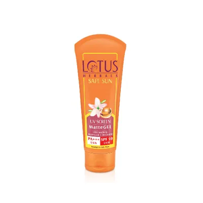 Lotus Herbals Safe Sun UV Screen Matte Gel PA+++ SPF 50 UVB 100gm