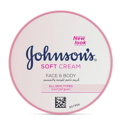 Johnson's 24-hour Moisture Soft Cream, Face & Body 200ml