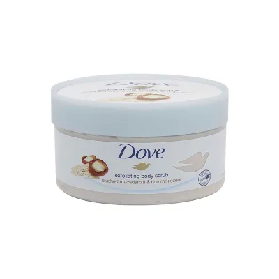 Dove Exfoliating Body Scrub Crushed Macadamia & Rice Milk Scent 225ml