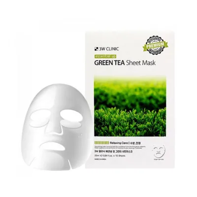 3W Clinic Essential Up Green Tea Sheet Mask (25ml)