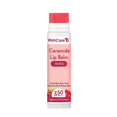 Wishcare Ceramide Lip Balm with SPF 50 PA+++ -With Kojic Acid & Niacinamide (Tinted)