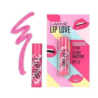 Lakme Lip Love Chapstick Strawberry SPF 15 4.5gm