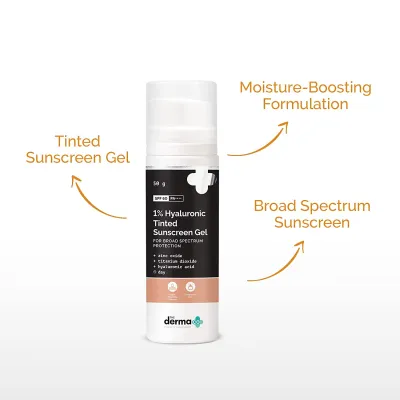 The Derma Co 1% Hyaluronic Tinted Sunscreen 50g