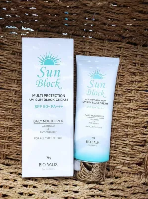 BIO SALIX SUN BLOCK MULTI PROTECTION UV SUN BLOCK CREAM SPF 50+ PA+++