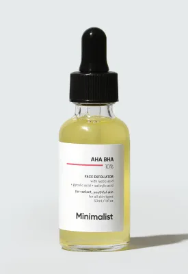 Minimmalist AHA BHA 10% Face Exfoliator