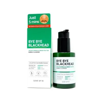 Some By Mi Bye Bye Blackhead 30 Days Miracle Green Tea Tox Bubble Cleanser- 120g