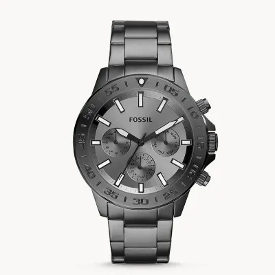 Fossil Retro Digital Smoke Stainless Steel Men's Watch