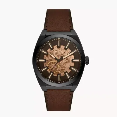 Fossil Everett Automatic Dark Brown Lite Hide™ Men's Watch