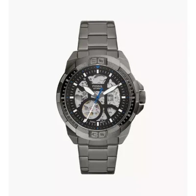 Fossil Bronson - Automatic Smoke Stainless Steel Watch