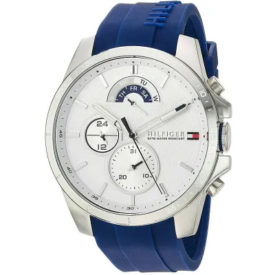 Tommy Hilfiger Men's Cool Sport Stainless Steel Quartz Watch with Silicone Strap