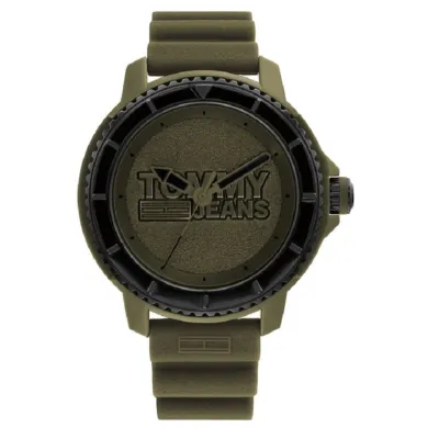 Tommy Hilfiger Silicone Band Green Dial Men's Watch 