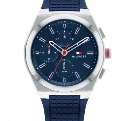 Tommy Hilfiger Conor Blue Silicon Strap Men's Watch