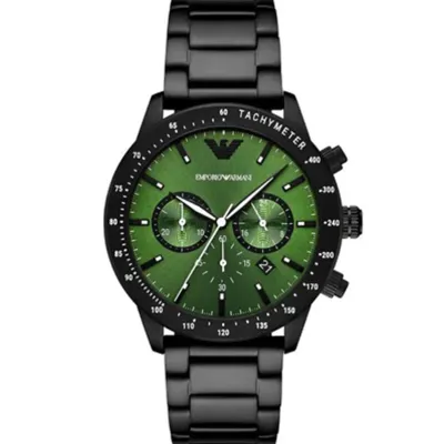 Emporio Armani Chronograph Black Stainless Steel Watch