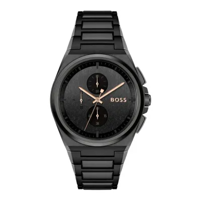 Hugo Boss "Heren Horloge" Black Stainless Steel Men's Watch