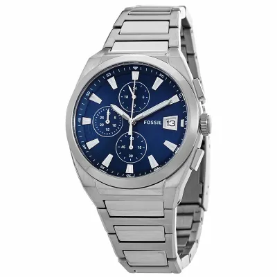 Fossil Men’s Everett Chronograph Blue Dial Watch