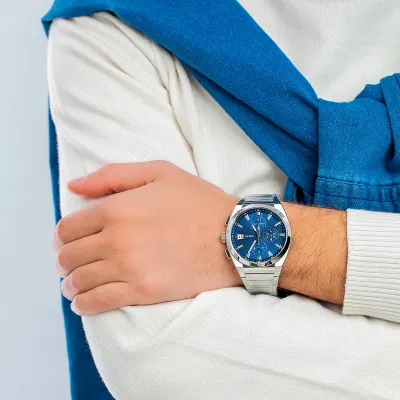 Fossil Men’s Everett Chronograph Blue Dial Watch