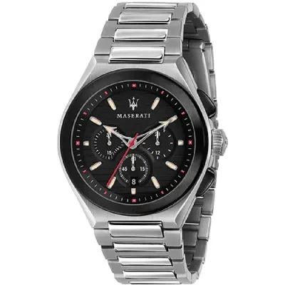 Maserati Triconic Chronograph Steel Strap Watch For Men