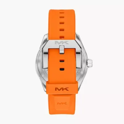 Michael Kors Maritime Three-Hand Date Orange Silicone Watch