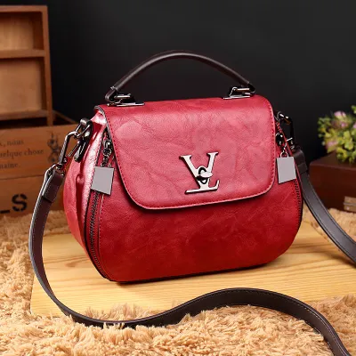 Genuine Leather Shoulder Bag HB4665