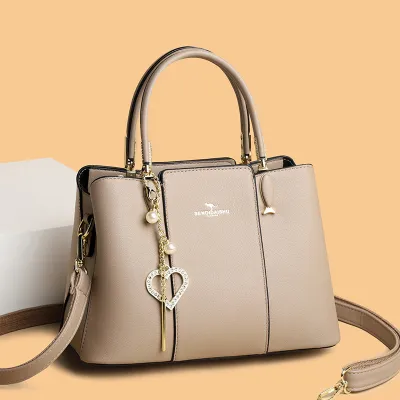 Casual soft leather handbag