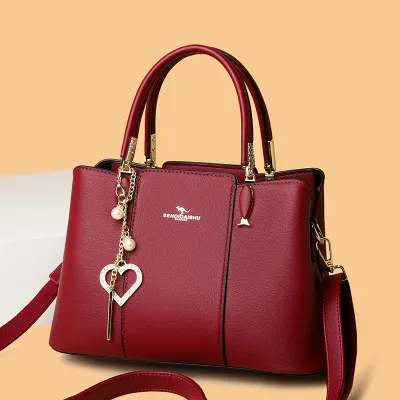 Casual soft leather handbag