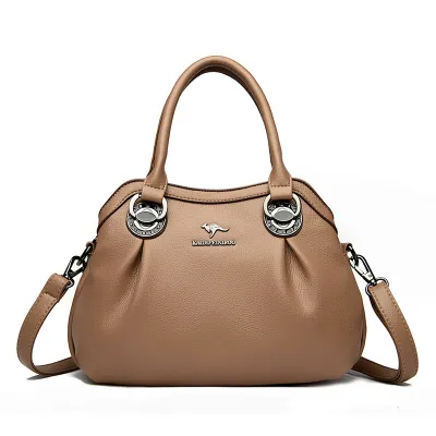 Casual soft leather handbag HB46155