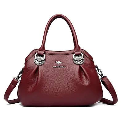 Casual soft leather handbag HB46155